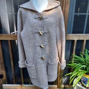 Skyr Boiled Wool Hooded Sweater Coat